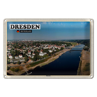Blechschild Städte Dresden Deutschland Blasewitz 30x20cm