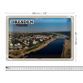 Blechschild Städte Dresden Deutschland Blasewitz 30x20cm