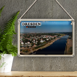 Blechschild Städte Dresden Deutschland Blasewitz 30x20cm