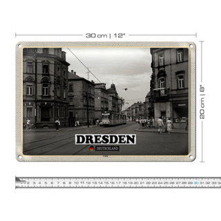 Blechschild Städte Dresden Deutschland Cotta 30x20cme