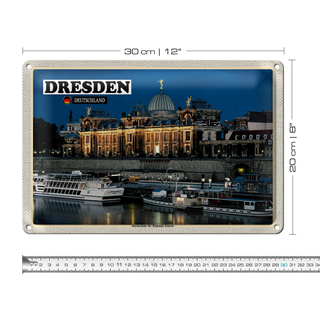 Blechschild Städte Dresden Hochschule Bildende Kunst 30x20cm