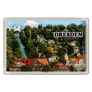 Blechschild Städte Dresden Deutschland Loschwitz 30x20cm