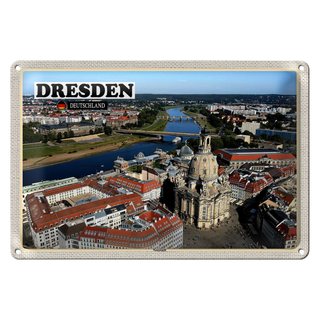 Blechschild Städte Dresden Deutschland Neustadt 30x20cm