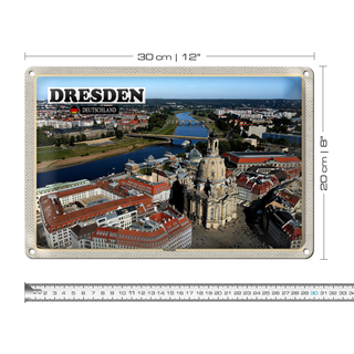 Blechschild Städte Dresden Deutschland Neustadt 30x20cm