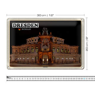 Blechschild Städte Dresden Sächsische Schweiz 30x20cm