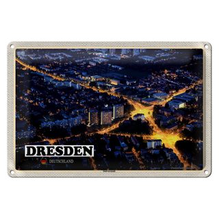Blechschild Städte Dresden Deutschland Südvorstadt 30x20cm