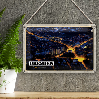 Blechschild Städte Dresden Deutschland Südvorstadt 30x20cm