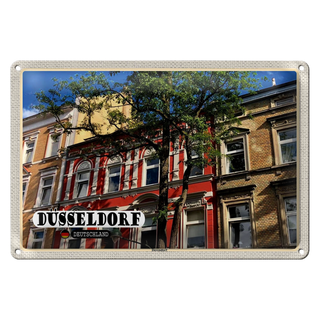 Blechschild Städte Düsseldorf Derendorf Gebäude 30x20cm
