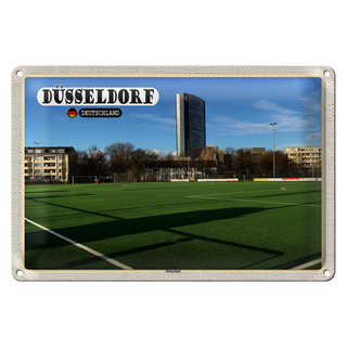 Blechschild Städte Düsseldorf Düsseltal Fußballplatz 30x20cm