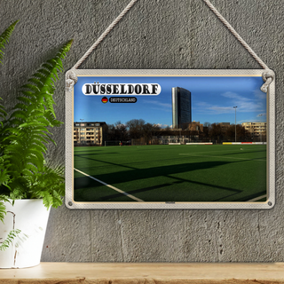 Blechschild Städte Düsseldorf Düsseltal Fußballplatz 30x20cm