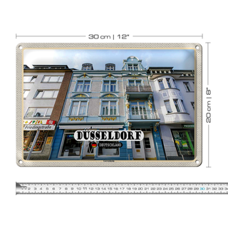 Blechschild Städte Düsseldorf Gerresheim Architektur 30x20cm
