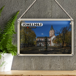 Blechschild Städte Düsseldorf Gerricusplatz Baustil 30x20cm