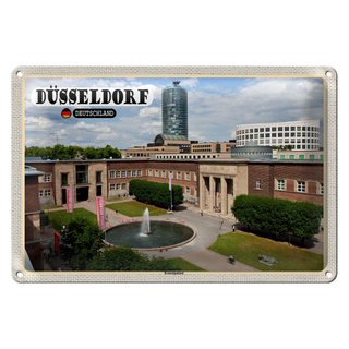 Blechschild Städte Düsseldorf Ehrenhof Kunstpalast 30x20cm
