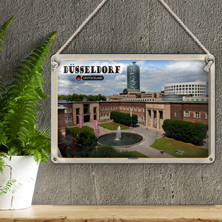 Blechschild Städte Düsseldorf Ehrenhof Kunstpalast 30x20cm