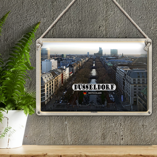 Blechschild Städte Düsseldorf Königsallee 30x20cm