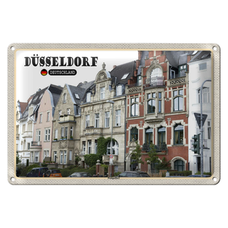 Blechschild Städte Düsseldorf Oberkassel Pempelfort 30x20cm