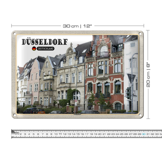 Blechschild Städte Düsseldorf Oberkassel Pempelfort 30x20cm