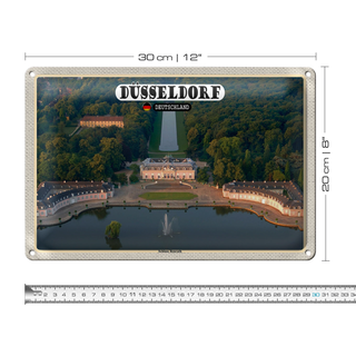 Blechschild Städte Düsseldorf Schloss Benrath 30x20cm