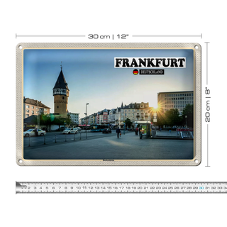 Blechschild Städte Frankfurt Bockenheim Altstadt 30x20cm