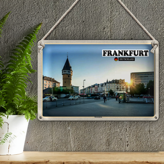 Blechschild Städte Frankfurt Bockenheim Altstadt 30x20cm
