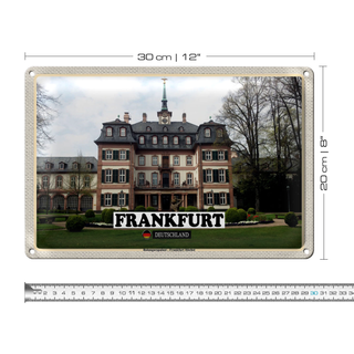 Blechschild Städte Frankfurt Höchst Bolongaropalast 30x20cm