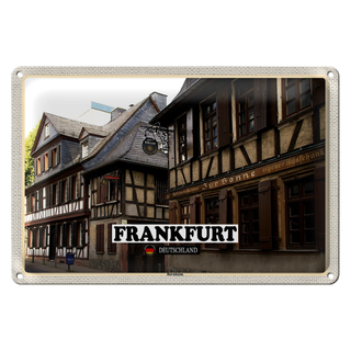 Blechschild Städte Frankfurt Bornheim Altstadt 30x20cm
