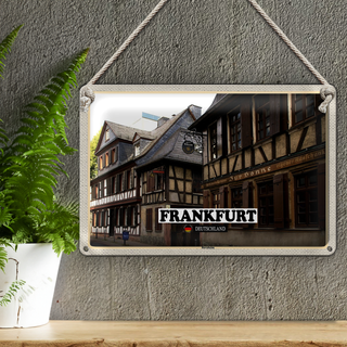 Blechschild Städte Frankfurt Bornheim Altstadt 30x20cm