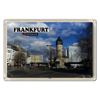 Blechschild Städte Frankfurt Gallus Altstadt 30x20cm
