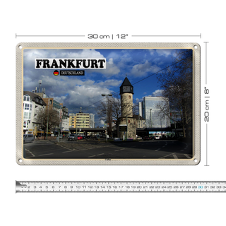 Blechschild Städte Frankfurt Gallus Altstadt 30x20cm