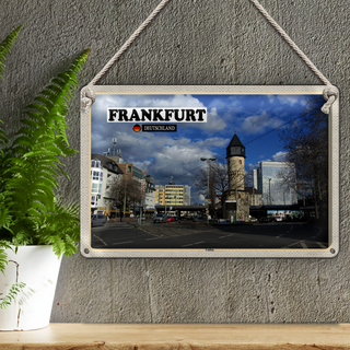 Blechschild Städte Frankfurt Gallus Altstadt 30x20cm