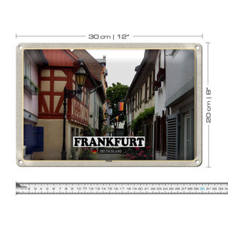 Blechschild Städte Frankfurt Deutschland Höchst 30x20cm