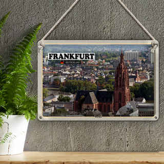 Blechschild Städte Frankfurt Kaiserdom Kirche 30x20cm