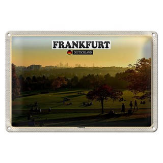 Blechschild Städte Frankfurt Lohrberg Ausblick Park 30x20cm