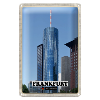 Blechschild Städte Frankfurt Main Tower Ausblick 20x30cm