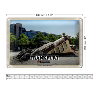 Blechschild Städte Frankfurt U-Bahnstation Bockenheim 30x20cm