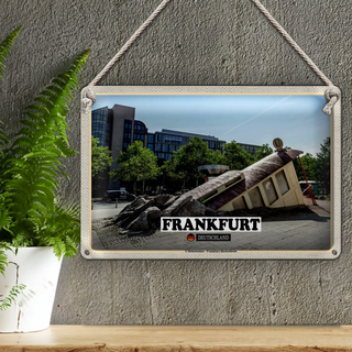 Blechschild Städte Frankfurt U-Bahnstation Bockenheim 30x20cm