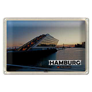 Blechschild Städte Hamburg Dockland Architektur 30x20cm