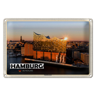 Blechschild Städte Hamburg Elbphilharmonie Architektur 30x20cm