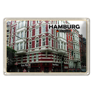 Blechschild Städte Hamburg St. Georg Altstadt 30x20cm