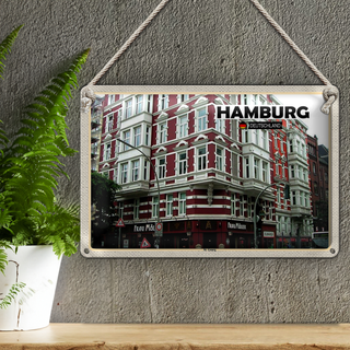 Blechschild Städte Hamburg St. Georg Altstadt 30x20cm