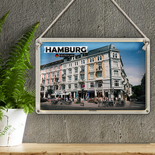 Blechschild Städte Hamburg Sternschanze Altstadt 30x20cm