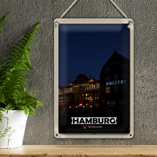 Blechschild Städte Hamburg St. Pauli Theater 20x30cm