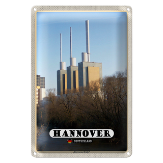 Blechschild Städte Hannover Blick auf Döhren Stadt 30x20cm