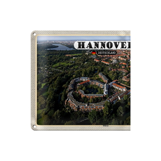 Blechschild Städte Hannover Drei warme Brüder 20x30cm