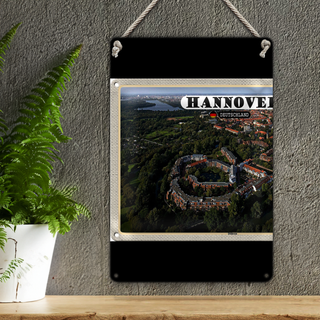 Blechschild Städte Hannover Drei warme Brüder 20x30cm