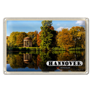 Blechschild Städte Hannover Blick auf Georgengarten 30x20cm