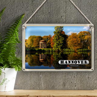 Blechschild Städte Hannover Blick auf Georgengarten 30x20cm