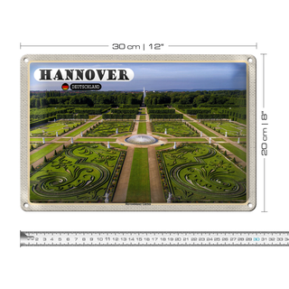 Blechschild Städte Hannover Herrenhäuser Gärten 30x20cm