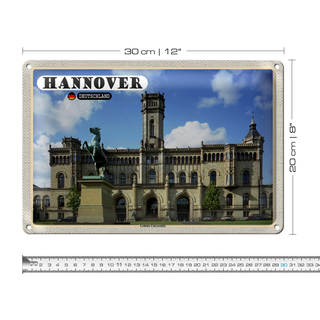 Blechschild Städte Hannover Leibniz Universität 30x20cm