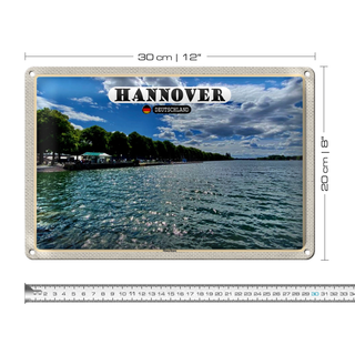 Blechschild Städte Hannover Maschsee Natur 30x20cm
